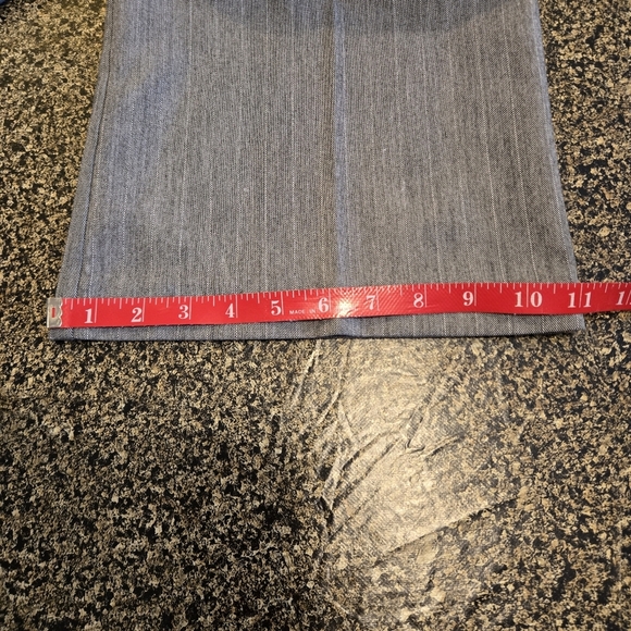 Worthington Petite Modern Fit Gray White Pinstripe Wide-Leg Trousers Women's 14P - Picture 15 of 15